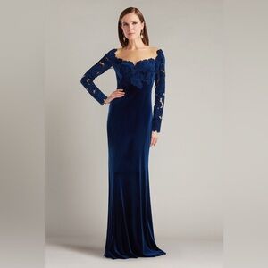 TADASHI SHOJI - RHYNE EMBROIDERED VELVET GOWN